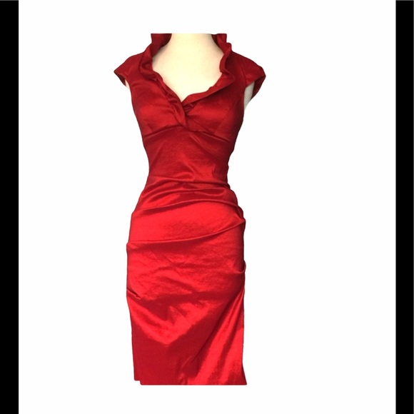Xscape Dresses & Skirts - New, XScape Joanna Chen Red Ruched Cocktail Dress